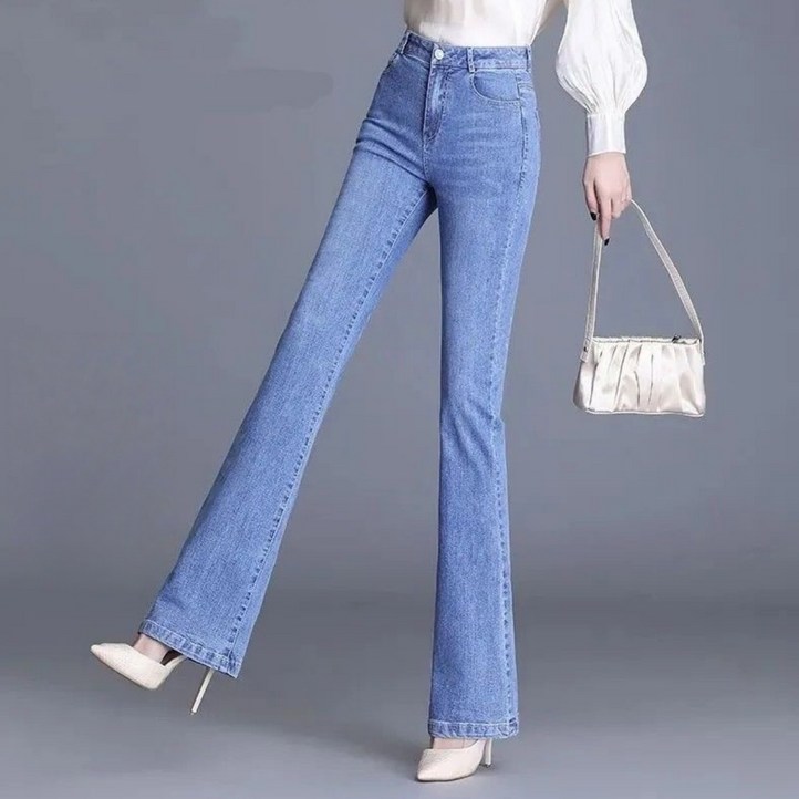 VIISHOW 여성 기모 스판좋은 슬림 롱 부츠컷 청바지