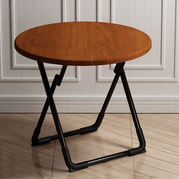 가팡 원목 접이식 테이블 협탁 대형 원형, 월넛 1736121030