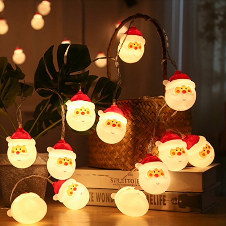 크리스마스 산타 전구 조명 3M 20구 LED 무드등, 단품 6202499572