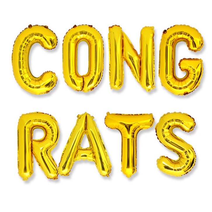 파티쇼 축하 메세지 은박 풍선 세트