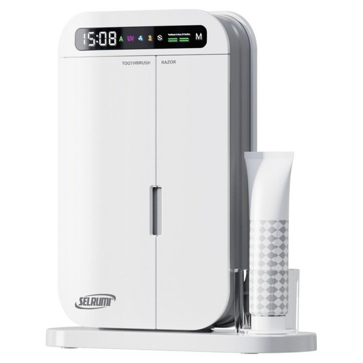 셀루미 케어밀리 24시간 자동화 살균 건조 스탠드 벽걸이형 스마트 칫솔 살균기, SEL-TSD580AT, 매트 화이트