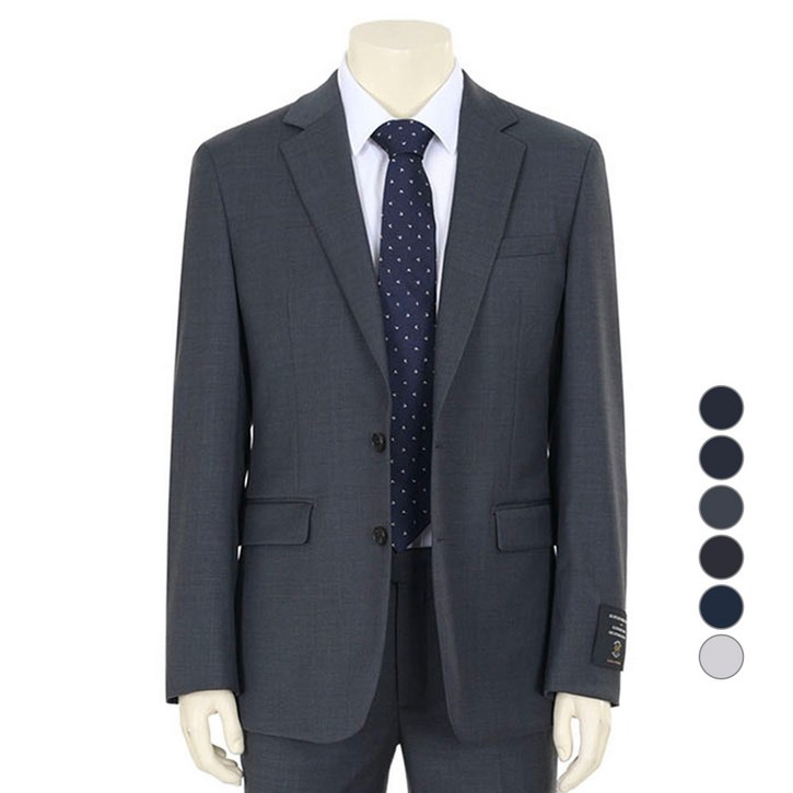 바쏘옴므 남성용 울 블렌디드 슬림핏 정장 자켓 WSX1JT