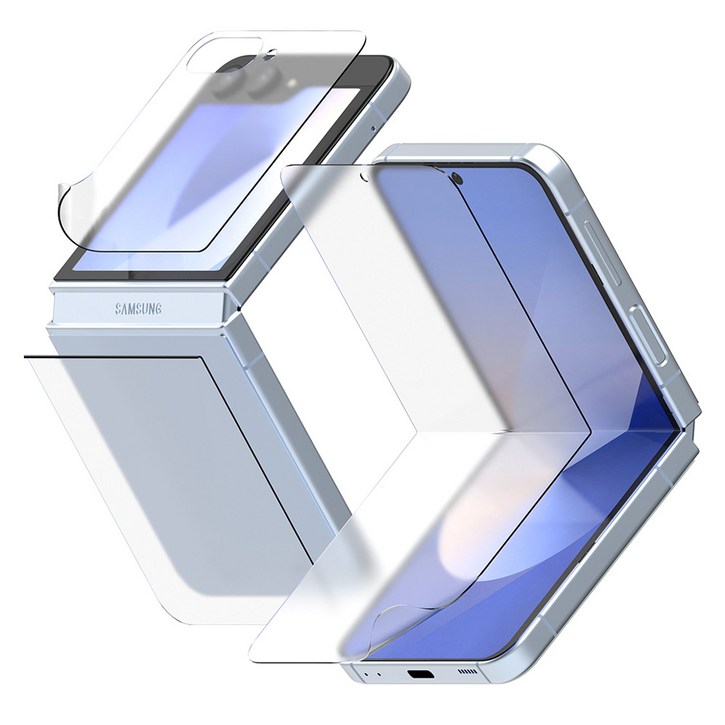 아이몰 지문방지 저반사 풀커버 엣지 매트 액정보호필름 전면후면힌지, 1세트