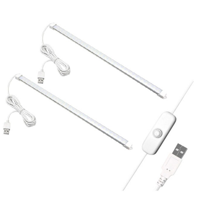대한 USB LED 바 조명 단색 100cm 2p, 흰색 빛 6