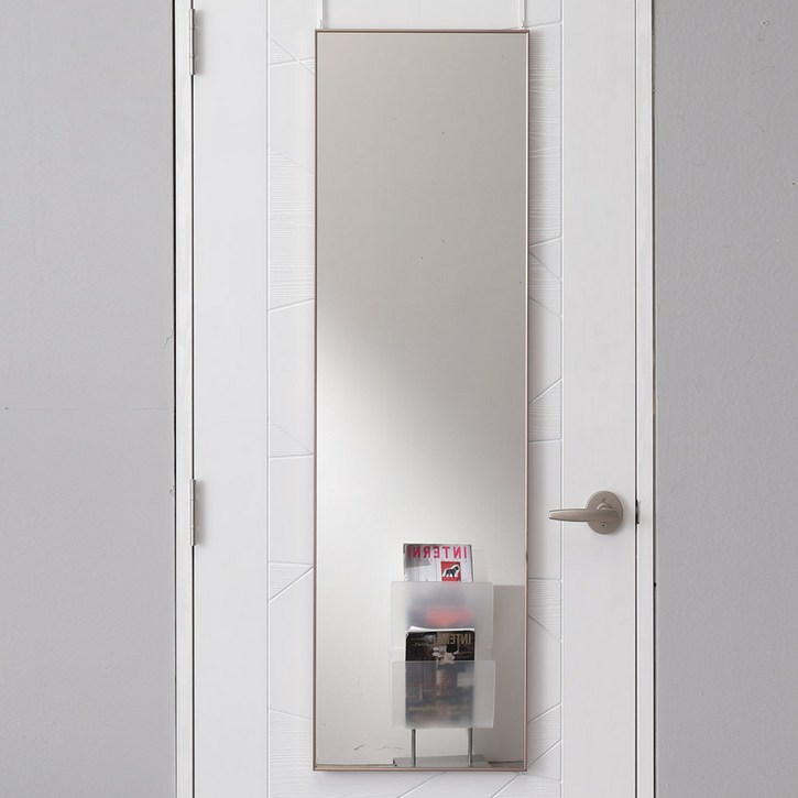 데코퍼니쳐 알루미늄 비산방지 문걸이 거울 300 x 1200 mm, 골드 7