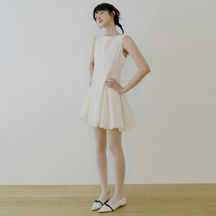 리올그 워이 슬리브리스 벌룬 미니원피스