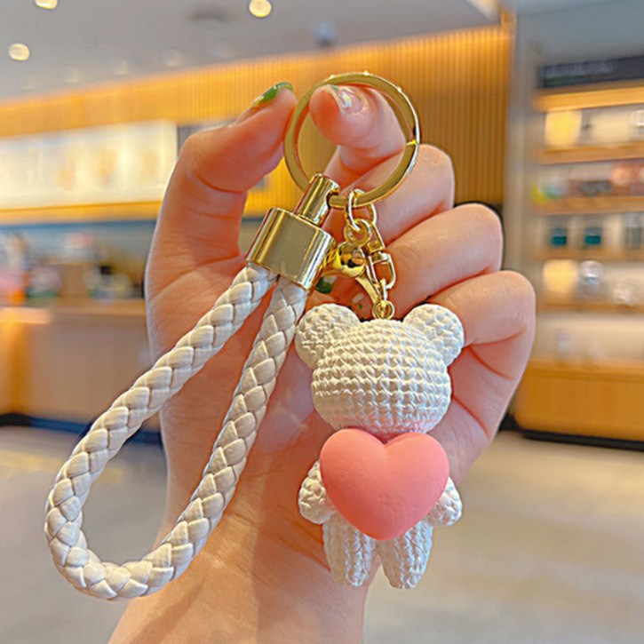커플 선업튀 곰돌이 하트 인형 키링