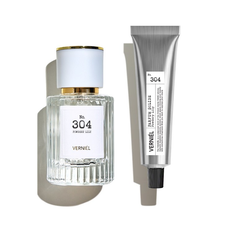 베르니엘 여성향수 파우더리 릴리 No.304 퍼퓸고체향수 세트, 1개, 65ml 베르니엘 여성향수 파우더리 릴리 No.304 퍼퓸고체향수 세트, 1개, 65ml