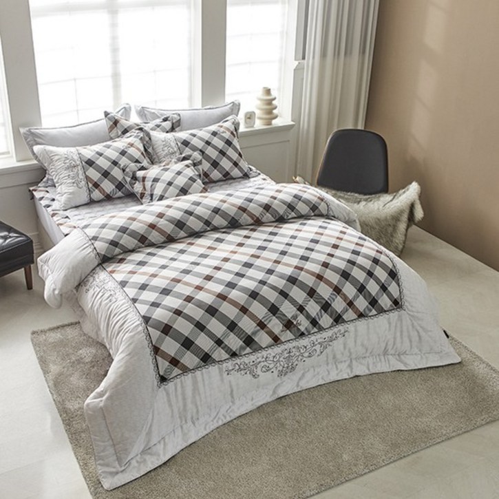 닥스침구모달 쇼팽 그레이 이불커버 싱글퀸