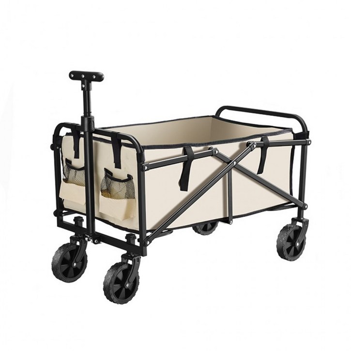 일자 핸드 간편접이식 캠핑웨건 600D 캠핑카트 오픈형 트레일러 1P (k6184)