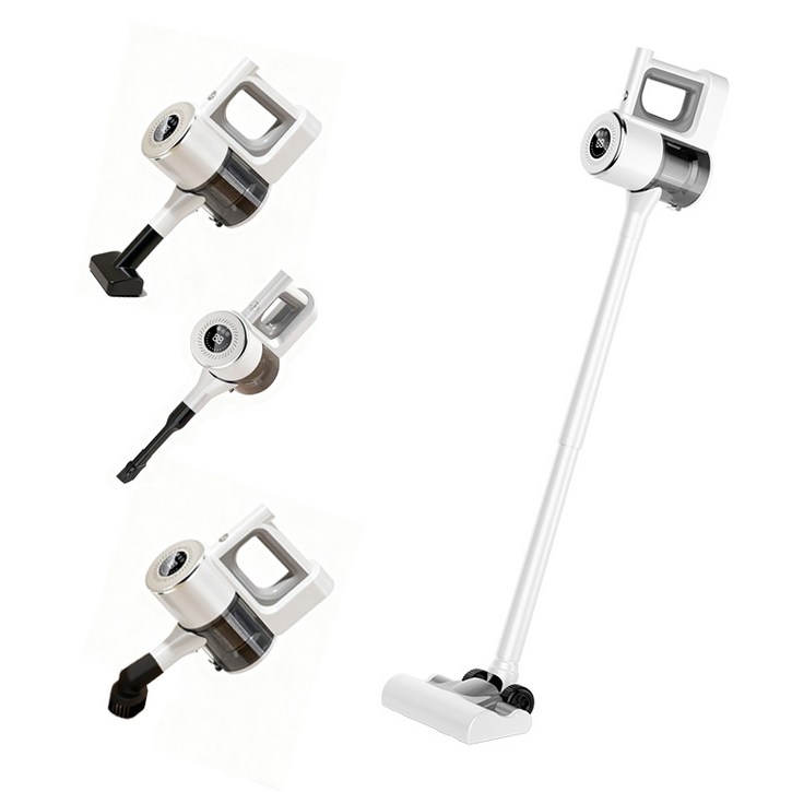 SmartGo 다용도 무선 청소기 핸디 청소기 흡입력이 강한 16000pa 가정용 휴대용 청소기, 화이트