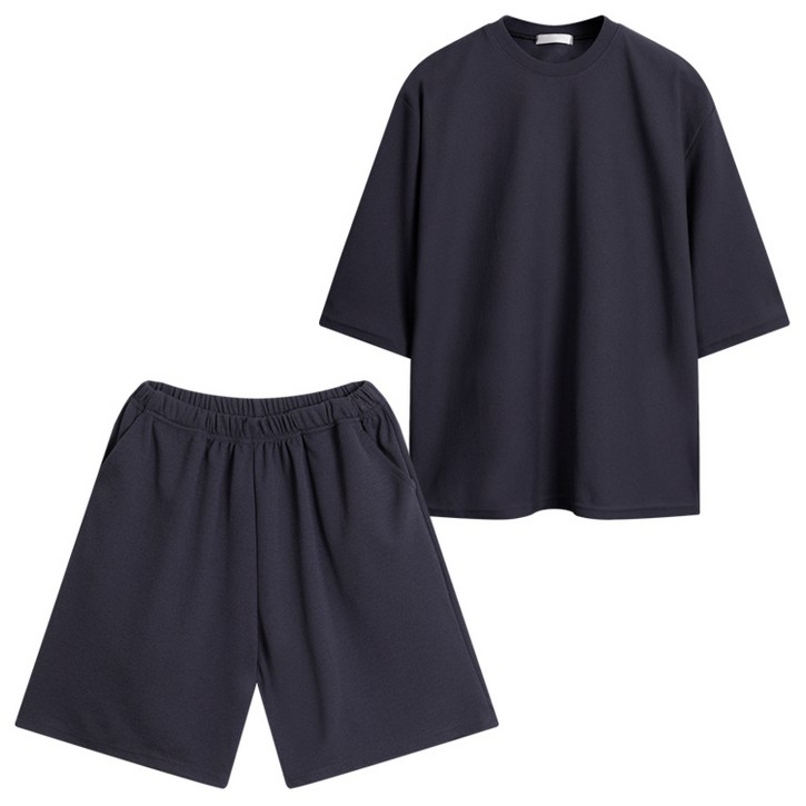 해리슨 썸머 기본 7부티기본 반바지 셋업 LWD1169