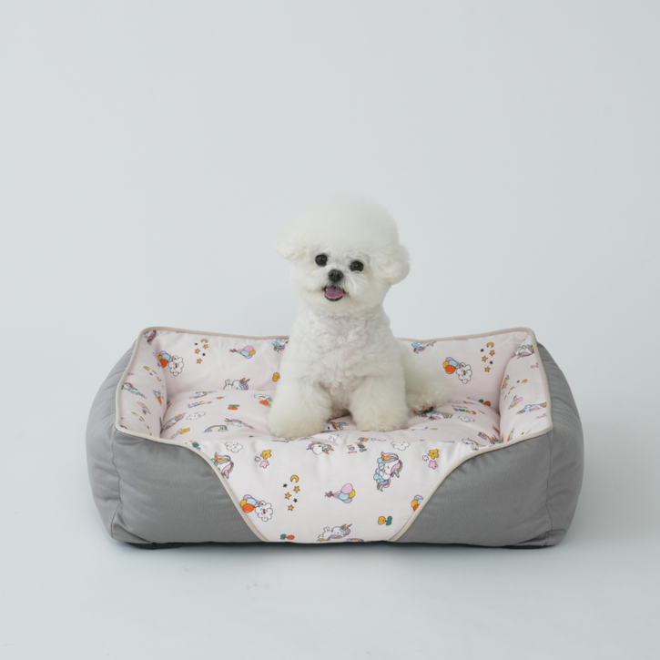 런레이더 반려동물 사계절 꿀잠 방석 K02, 그레이, 1개