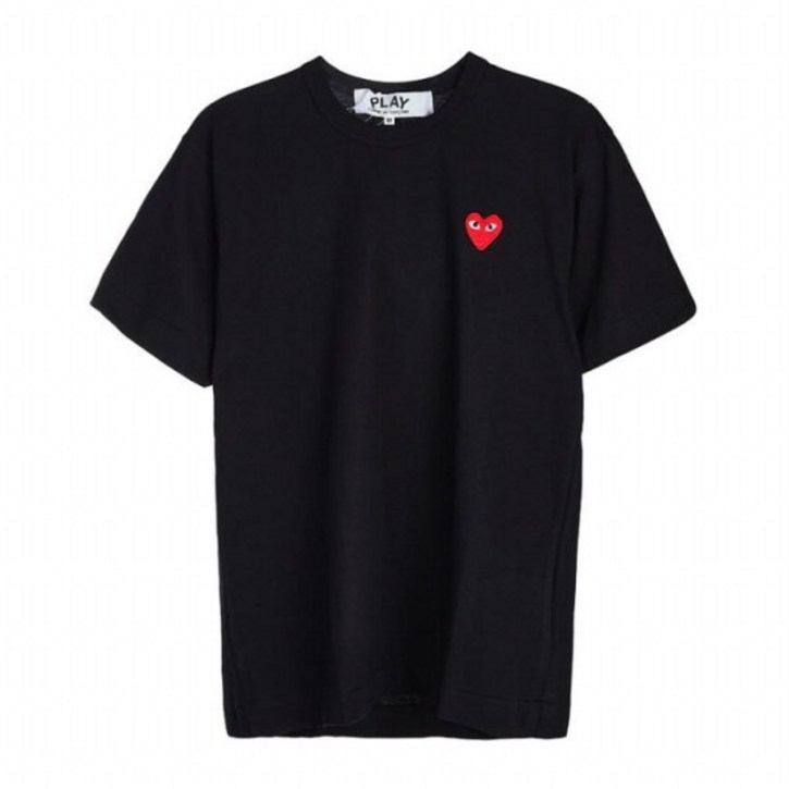[라벨루쏘] [꼼데가르송] P1T108 BLACK 하트 로고 반팔 티셔츠 - 쇼핑앤샵