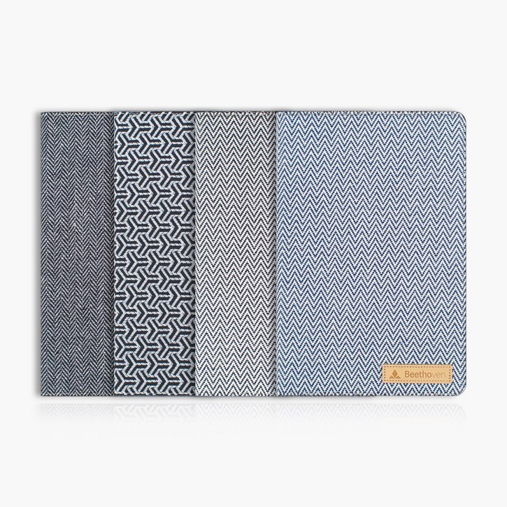 베토벤 갤럭시 탭A8 헤링본, 천연가죽 스탠딩 케이스 SM-X200, X205, 08_천연가죽 옐로우