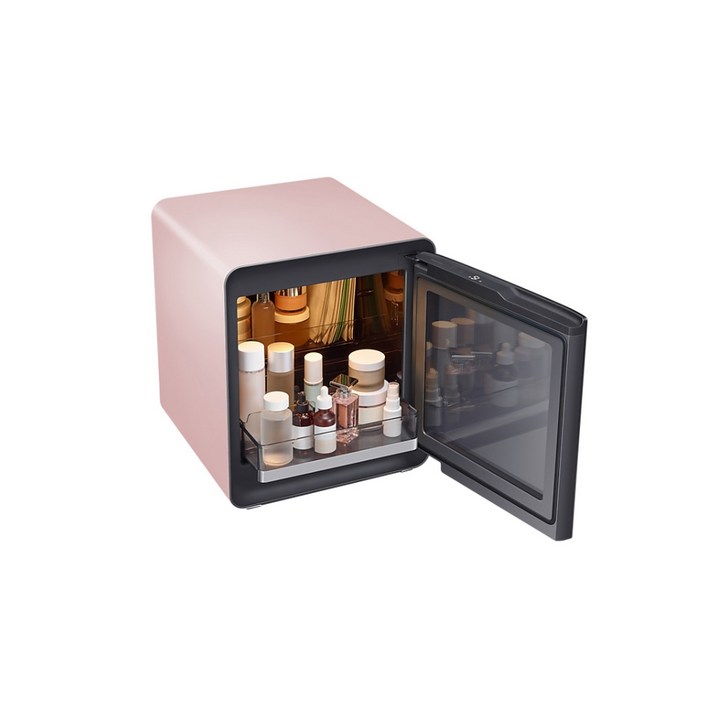 삼성 CRS25T9500PSC [뷰티&헬스 수납존 세트] 큐브 냉장고(투명도어) 25L (프라임 핑크) T 2