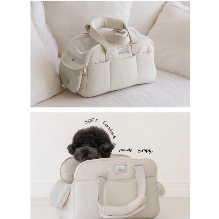 IAE MARON BAG 마롱백 강아지 소형견 포근한 이동가방, 1개, 포근크림해