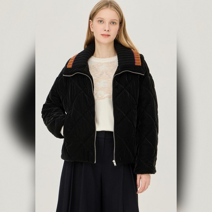 매장판 베네통 와플점퍼BAJP60461-BK 162537