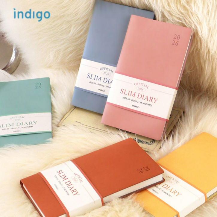 2026 오피셜 슬림 먼슬리 업무용 다이어리 (2025년 10월 ~ 2026년 12월), 1개, 그린무스