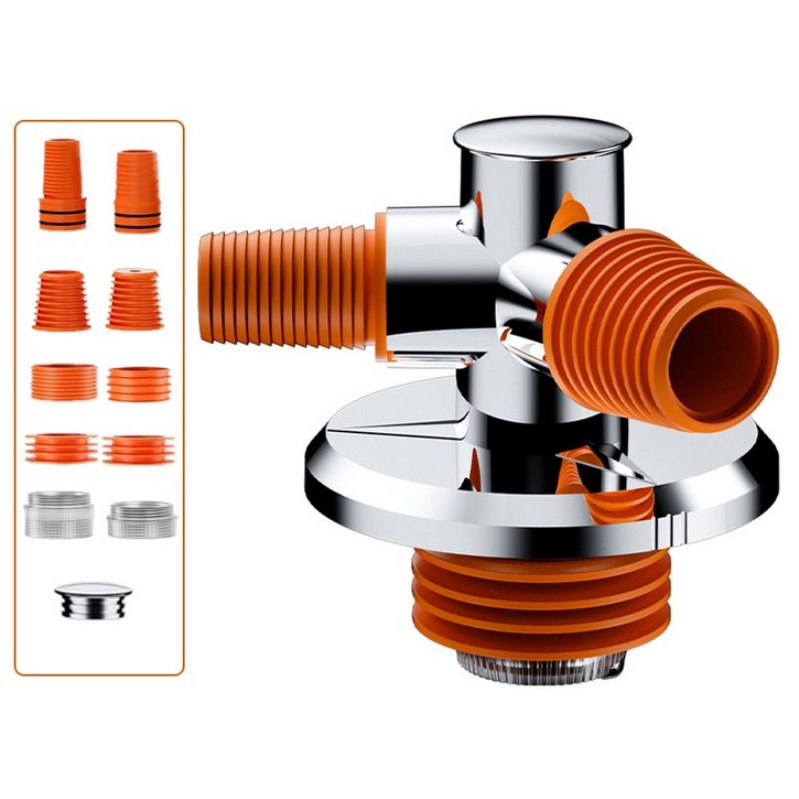 ZOZOFO 싱크대 하수구 냄새 차단 트랩 올인원 세탁기배수구트랩 건조기 주방 악취 차단 3구