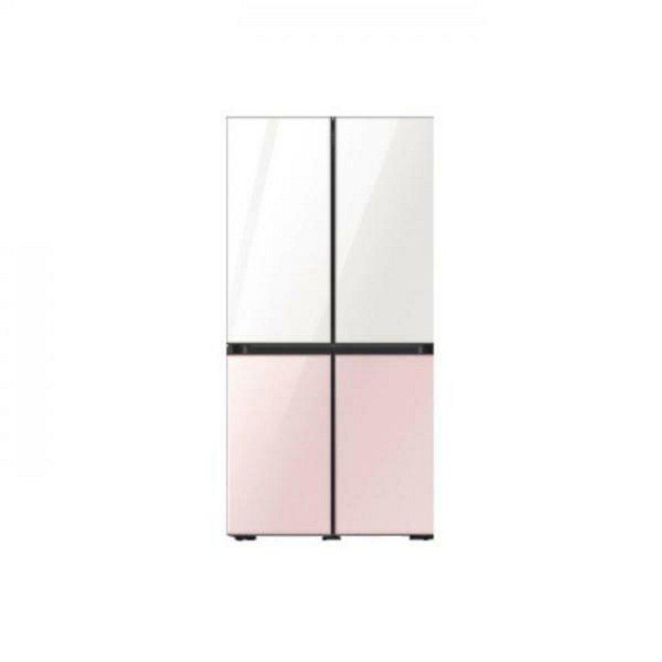 [하이마트] 삼성 비스포크 냉장고 4도어 프리스탠딩 RF85B9121AP (874L, 글램화이트＋글램핑크)