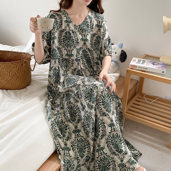 플로마르 여름 휴양지룩 여성 빅사이즈 롱원피스