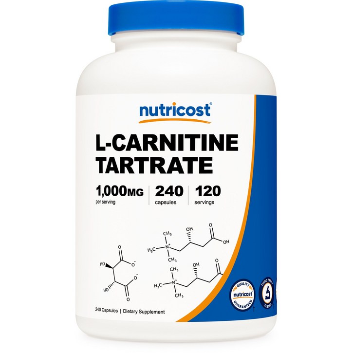 뉴트리코스트 L카르니틴 타르트레이트 1000mg 캡슐, 240정, 1개