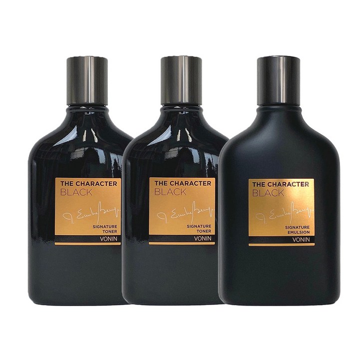 보닌 더캐릭터 블랙 시그니처 3종 스킨2개로션1개 남성화장품