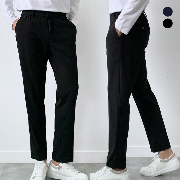 미제이 남자 밴딩 슬랙스 프리미엄 구김없는 바지
