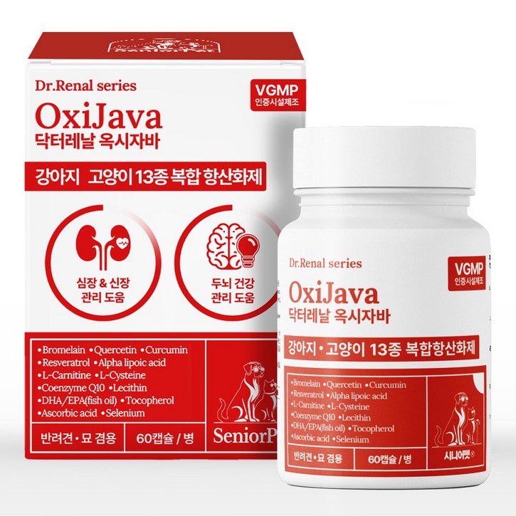 시니어펫 프리미엄 13종 안티에이지 항산화제, 60정, 면역항산화, 1개 시니어펫 프리미엄 13종 안티에이지 항산화제, 60정, 면역항산화, 1개