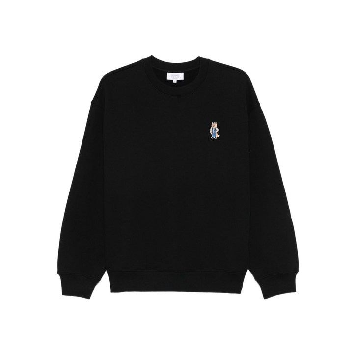 메종키츠네 폭스 자수 코튼 스웨트셔츠