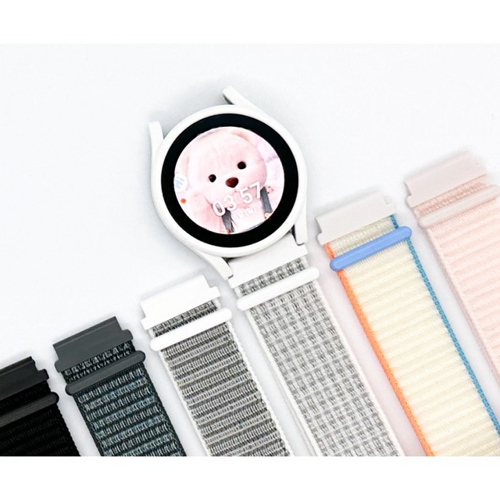 울트라999 갤럭시워치6 5 4 3호환 스포츠루프 스트랩 20mm, 다크블랙, 1개