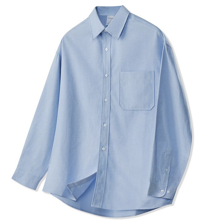 팀스핏품질보증 남녀공용 시티보이 옥스포드 빅사이즈 오버핏 베이직 긴팔 셔츠 남방