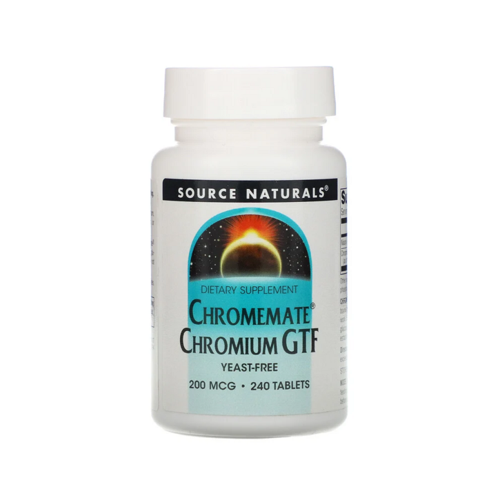 소스 내추럴스 chromemate Chromium GTF, 200mcg, 240정 크롬 폴리니코티네이트