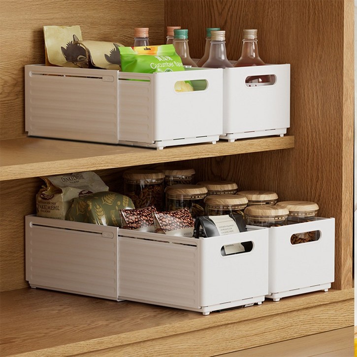 Bornoon 신축형길이조절 정리수납함 틈새 수납함 세트