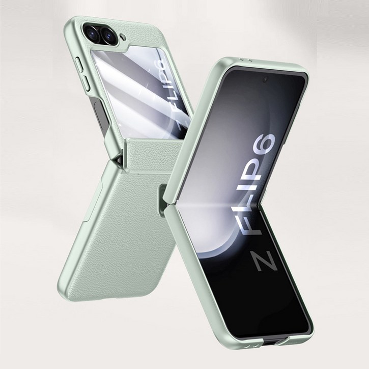 KDNC 삼성 Z플립시리즈 호환 가죽 무지 케이스