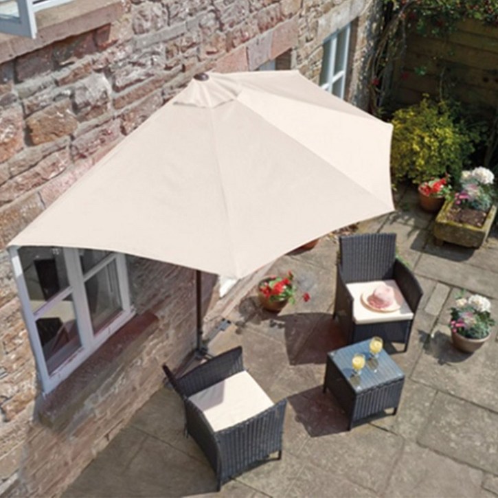 프리폼 3M 물통포함 하프파라솔 테라스꾸미기 어닝 그늘막 가림막 사이드 벽 파라솔 야외 그늘막 테라스 정원 카페 낚시 캠핑 공원 옥상 햇빛가림막