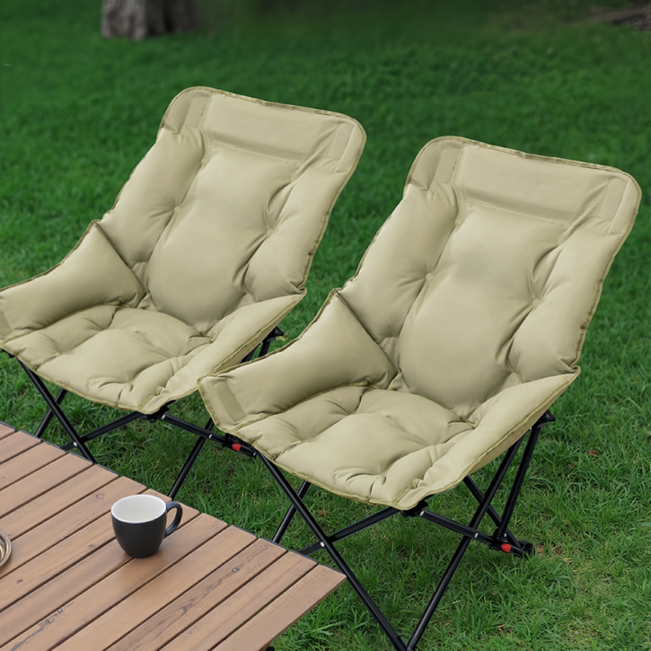 라이프리듬 접이식 쿠션 캠핑 의자 1+1 초경량 릴렉스 체어 낚시 피크닉