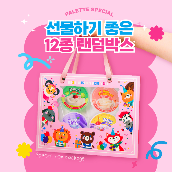 가정의달 슬라임 랜덤박스 선물세트 팔레트슬라임 액체괴물 만들기 세트 선물 마켓, 1개, 1.5kg, 가정의달 선물세트