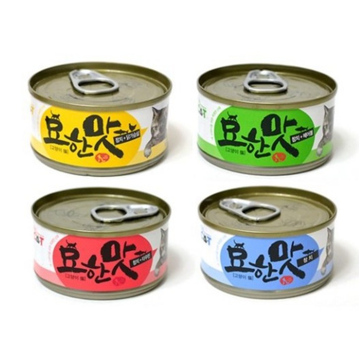 바이캣 묘한맛 참치, 참치+딝가슴살,참치+타우린, 참치+헤어볼 80g