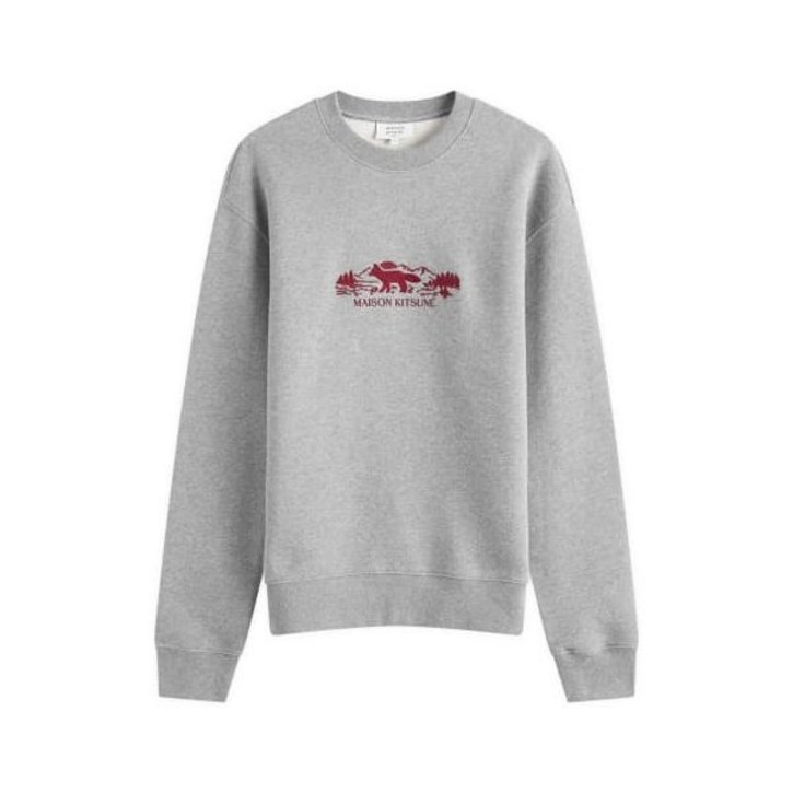 국내매장정품 메종키츠네 남성 맨투맨 OUTDOOR PROFILE FOX COMFORT SWEATSHIRT (NM00308KM0307-H131) (아웃도어 프로필 폭스 컴포트 맨