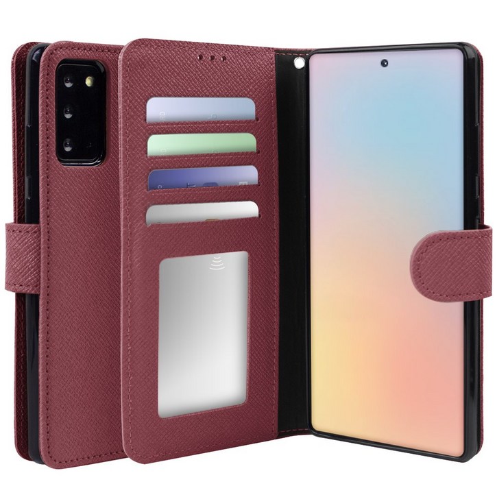 폰누리 미라쥬 소가죽 지갑형 카드 수납 휴대폰 케이스