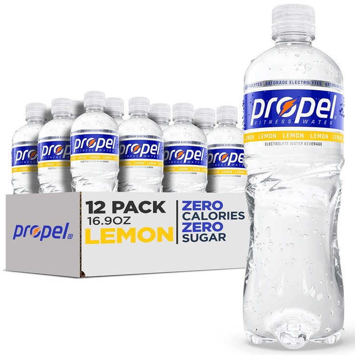 Propel, Lemon, Zero Calorie Sports Drinking Water Propel, 레몬, 전해질 및 비타민 CE가 함유된 제로 칼로리 스포츠 식수, 16.