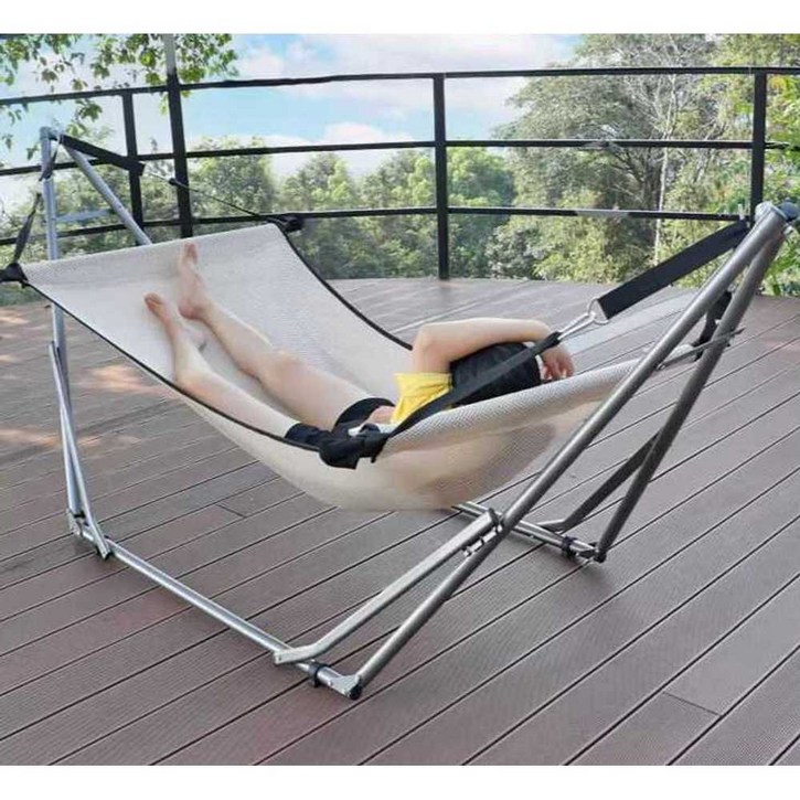 스탠드 해먹 캠핑 휴대용 테라스 베란다 실내.외용해먹
