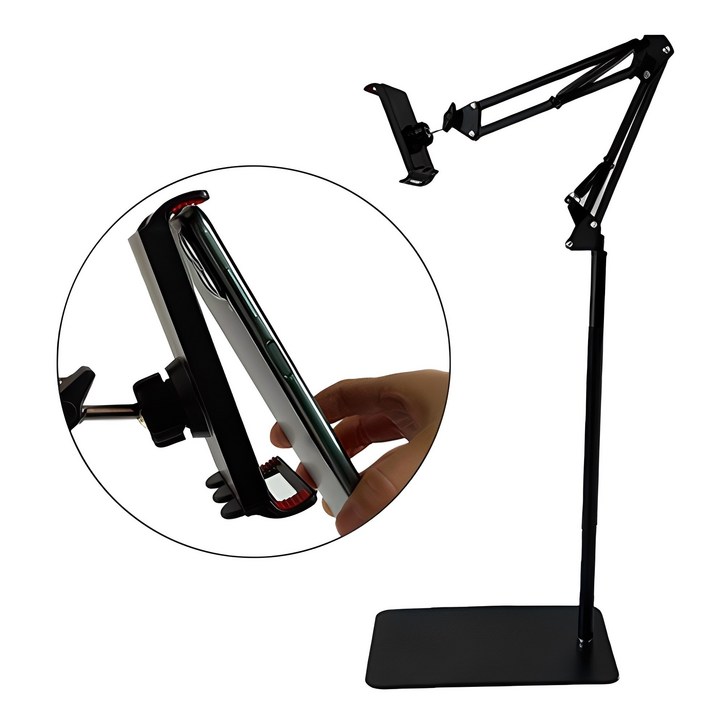 감성리빙 140cm 자바라 스탠드 탭 패드 태블릿 스마트폰 핸드폰 거치대 대형