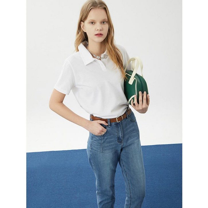 주크 세미 배기핏 뒷밴딩 데님 BL Z242PSA341