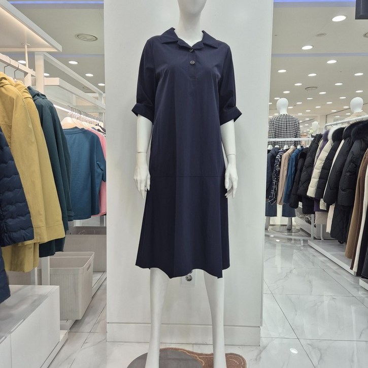 프렐린 프렐린  5부 소매 카라넥 원피스/RJO252S10_OD