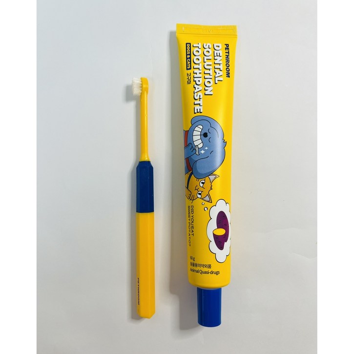 페스룸 반려동물 덴탈 솔루션 세트 XS 칫솔XS솔루션치약 고구마향 60g