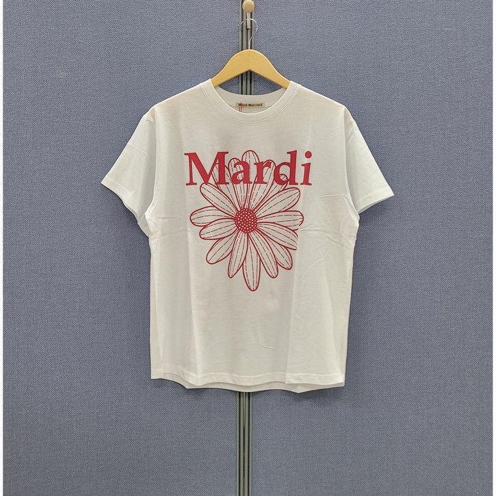[국내정품] 마르디메크르디 TSHIRT FLOWERMARDI 반팔 티셔츠  WHITE VIOLET