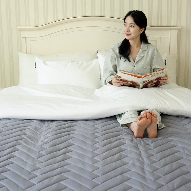 워셔블 카본 한일의료기 프리미엄 실담 전자파없는 EMF 탄소 매트 원적외선 온열 항균 안전한 전기 장판 국내생산